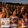 A collage of images showing people celebrating with sparklers, a decorated table setting, and a kitchen counter. Produktbild-Vorschau