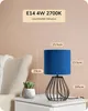 EDISHINE Nachttischlampe, Dunkelblau-Samt-Lampenschirm, Produktbild-Vorschau 7