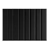 A black padded wall panel with vertical ridges. Produktbild-Vorschau