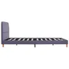 vidaXL Bettgestell Hellgrau Stoff 140x200 cm - Bettgestell Produktbild-Vorschau 4