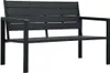 Zahradní lavice 120 cm hdpe černá dřevěný vzhled Černá Náhled obrázku produktu 1