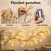 Goldfarbene LED Lichterzweige, 2,3 m mit formbaren Ästen Produktbild-Vorschau 4