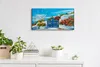 Wohnzimmer-Bild Leinwand Uhr Geräuschlos 60x30 Ölgemälde Produktbild-Vorschau 3