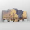 Bild auf Leinwand - Leinwandbild - Wolken Brücke Vögel Produktbild-Vorschau 4