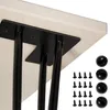 4x Tischbein Hairpin Metall Tischbeine Möbelfüße Schwarz Produktbild-Vorschau 4