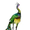 Metall Garten-Figur Pfau 85cm bunt Dekofigur groß Produktbild-Vorschau 2