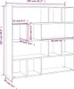 vidaXL Regál / Rozdeľovač izieb biely 105x24x102 cm Náhľad obrázku produktu 8