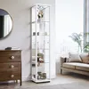 K-Möbel Glasvitrine stehend in Weiss (176x37x33cm) mit 4 Produktbild-Vorschau 1