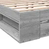 vidaXL Bettgestell mit Schubladen Grau Sonoma 140x200 cm Produktbild-Vorschau 9