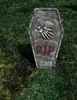 Halloween-Grabstein RIP mit Knochenhand grau-gelb-rot Produktbild-Vorschau 3