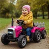 Trattore elettrico Baby Mix Erick con telecomando rosa Anteprima dell’immagine prodotto 4