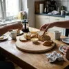 Dřevěné prkénko na pizzu do kuchyně | průměr 45 cm | bukové Náhled obrázku produktu 6