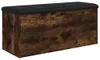 vidaXL Lavice s úložným prostorem kouřový dub 102x42x45 cm Náhled obrázku produktu 1
