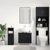 vidaXL Armadietto da bagno con porta in rovere nero 65 x 33 Anteprima dell’immagine prodotto 4