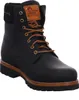A black leather boot with brown laces and sole. Anteprima dell’immagine prodotto