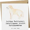 Mr. & Mrs. Panda Grußkarte Golden Retriever Liebe - Weiß - Produktbild-Vorschau 1