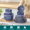 Vancasso Tafelservice, 24-tlg Blau und Weiß Porzellan Produktbild-Vorschau 3