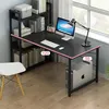Biurko komputerowe loft czarne z regałem półkami 120 cm Podgląd zdjęcia produktu 5