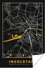 MuchoWow® Poster Ingolstadt - Stadtplan - Gold - Karte - Produktbild-Vorschau 1