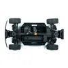 The underside of a black remote-controlled truck is shown against a white background. Produktbild-Vorschau