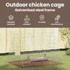 vidaXL Cage à poules argentée 110 x 100 x 85 cm Acier Voir les images du produit 7