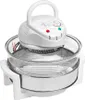 A white halogen oven with a glass bowl and a metal rack inside, shown against a white background. Voir les images du produit