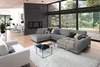 KAWOLA Sofa CARA Wohnlandschaft U-Form Cord grau Longchair Produktbild-Vorschau 1