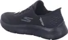 A black Skechers Go Walk Flex shoe is shown from the side and slightly from the back. Produktbild-Vorschau