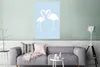 MuchoWow® Poster Weiß - Flamingo - Scherenschnitt 80x120 cm Produktbild-Vorschau 5