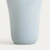 HOMLA VEYORA Glasvase blau mit Wellen 20x20x20 cm Produktbild-Vorschau 3