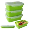 Faltbare Silikon Lunchbox (3er Set),1200ml Bento Box mit Produktbild-Vorschau 1
