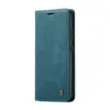 A teal-colored flip phone case is shown against a white background. Produktbild-Vorschau