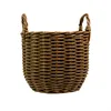 Polyrattan Korb Ø 34cm rund braun mit Einsatz transparent Produktbild-Vorschau 6