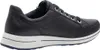 A side view of a dark blue leather sneaker with a white sole. Náhľad obrázku produktu