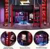 Hochbett mit LED-Beleuchtung, Gaming Bett mit Schreibtisch, Produktbild-Vorschau 5