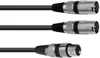 OMNITRONIC Adattatore XLR(F)/2xXLR(M) Cavo 0,5m sw Anteprima dell’immagine prodotto 1