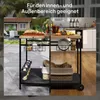 Outsunny Servierwagen Barbecue Trolley Gartenrollwagen mit Produktbild-Vorschau 7