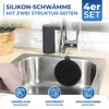 Spugne in silicone, rotonde, 4 pezzi, nero Anteprima dell’immagine prodotto 12