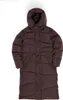 A full-body shot of a puffer coat laid flat against a white background. Produktbild-Vorschau