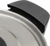 A close-up of the edge of a silver pot with a black handle attachment. Podgląd zdjęcia produktu