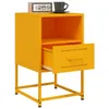 vidaXL Nachttisch Senfgelb 36x39x60,5 cm Stahl Produktbild-Vorschau 5