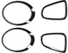 4PCS Nero lucido Faro posteriore Surround Cover Anteprima dell’immagine prodotto 3