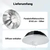 Walimex pro Parasol refleksyjny czarny/srebrny Ø 165 cm + Podgląd zdjęcia produktu 4