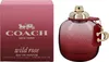 A Coach Wild Rose Eau de Parfum bottle and its packaging are displayed side-by-side against a white background. Voir les images du produit