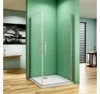 AICA 76x76x185cm 6mm ESG NANO Silber Matt Eckeinstieg Produktbild-Vorschau 2