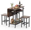 Set da pranzo COSTWAY con 2 sedie, tavolo da pranzo con Anteprima dell’immagine prodotto 1