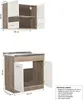 Homestyle4u Küche Küchenblock Weiß Küchenzeile ohne Geräte Produktbild-Vorschau 3
