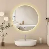 ZELURXX Specchio da bagno rotondo a LED con cornice in Anteprima dell’immagine prodotto 1