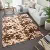 Teppich Kurzflor Wohnzimmer Schlafzimmer Braun Gefärbt Produktbild-Vorschau 1