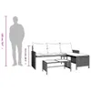 Gartensofa in L-Form mit Tisch und Kissen Braun Poly Rattan Produktbild-Vorschau 10